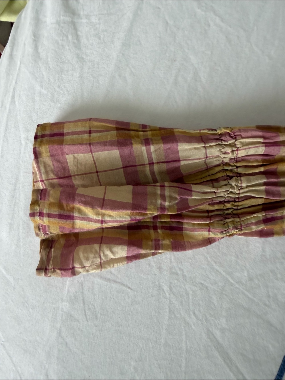 MAKSU Cotton Silk Plaid Ruffle Blouse Size M - Picture 3 of 7